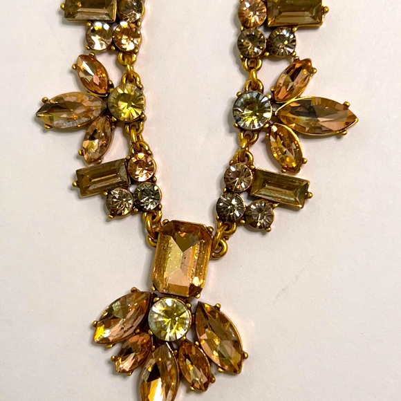 J. Crew Vintage Crystal Necklace in Shades of Pale Rose Clear & Grey - Picture 2 of 4